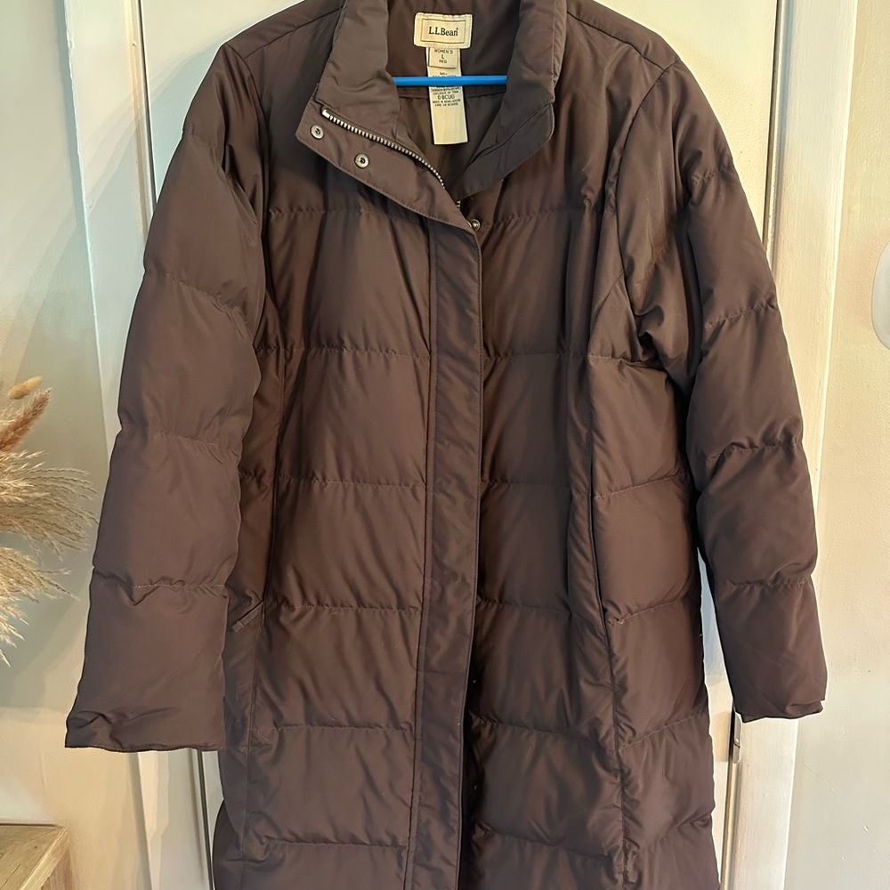 L.L. Bean Women's Dark Brown long Puffer Jacket